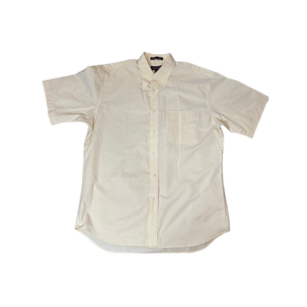 Nordstrom Mens Button Down Shirt Size Large Short Sleeve Casual Dress Shirt